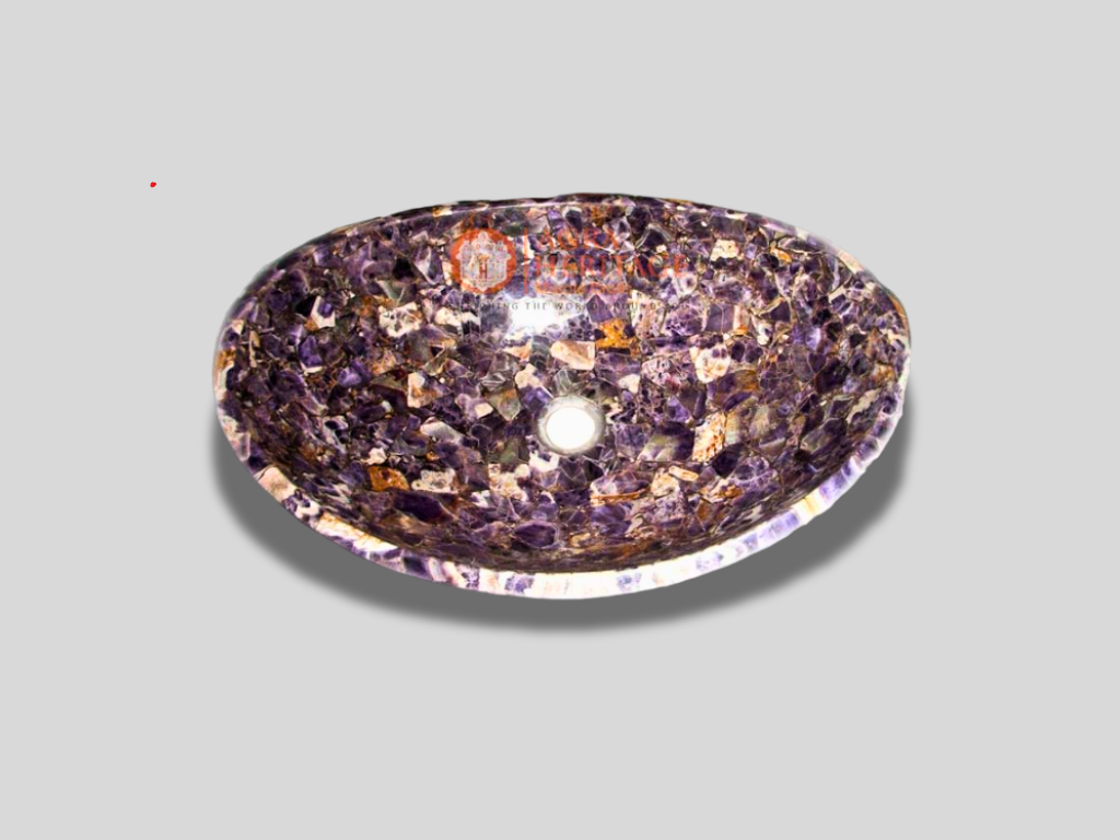 Buy Online Purple Agate Bathroom Sink Decor